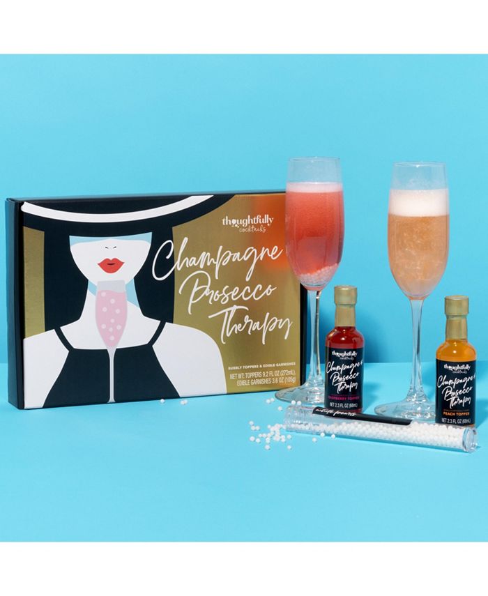 Thoughtfully Cocktails, Champagne and Prosecco Therapy Cocktail Mixer Gift Set (Contains NO