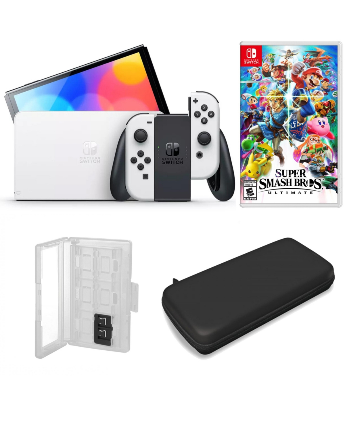 UPC 658580286101 product image for Nintendo Switch Oled in White with Super Smash Bros 3 & Accessories | upcitemdb.com