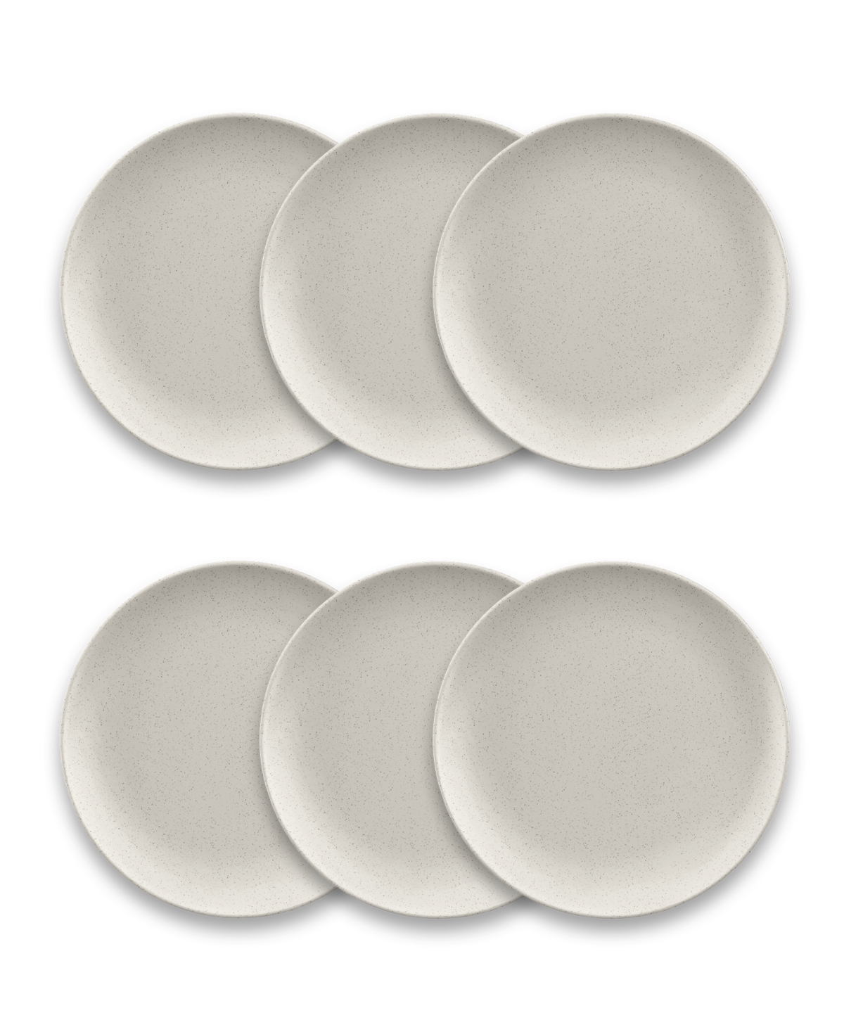 Tarhong Coupe Wheat Polypropylene Salad Plate Set Of 6 In Beige