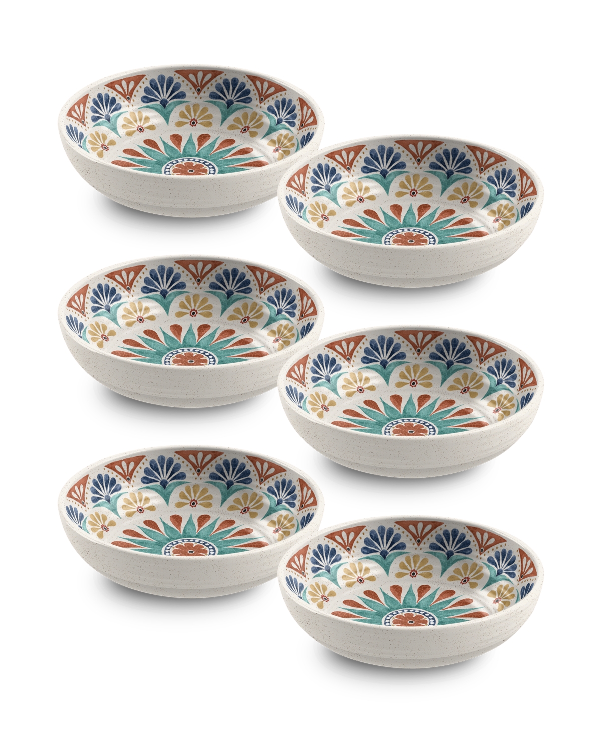 Desert Rio Low Bowl Set of 6 - Assorted