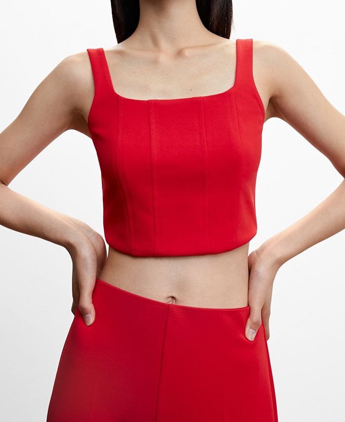 MANGO Women's Corset Style Top Macy's