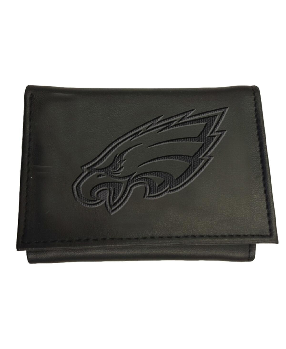 Men's Black Philadelphia Eagles Hybrid Tri-Fold Wallet - Black