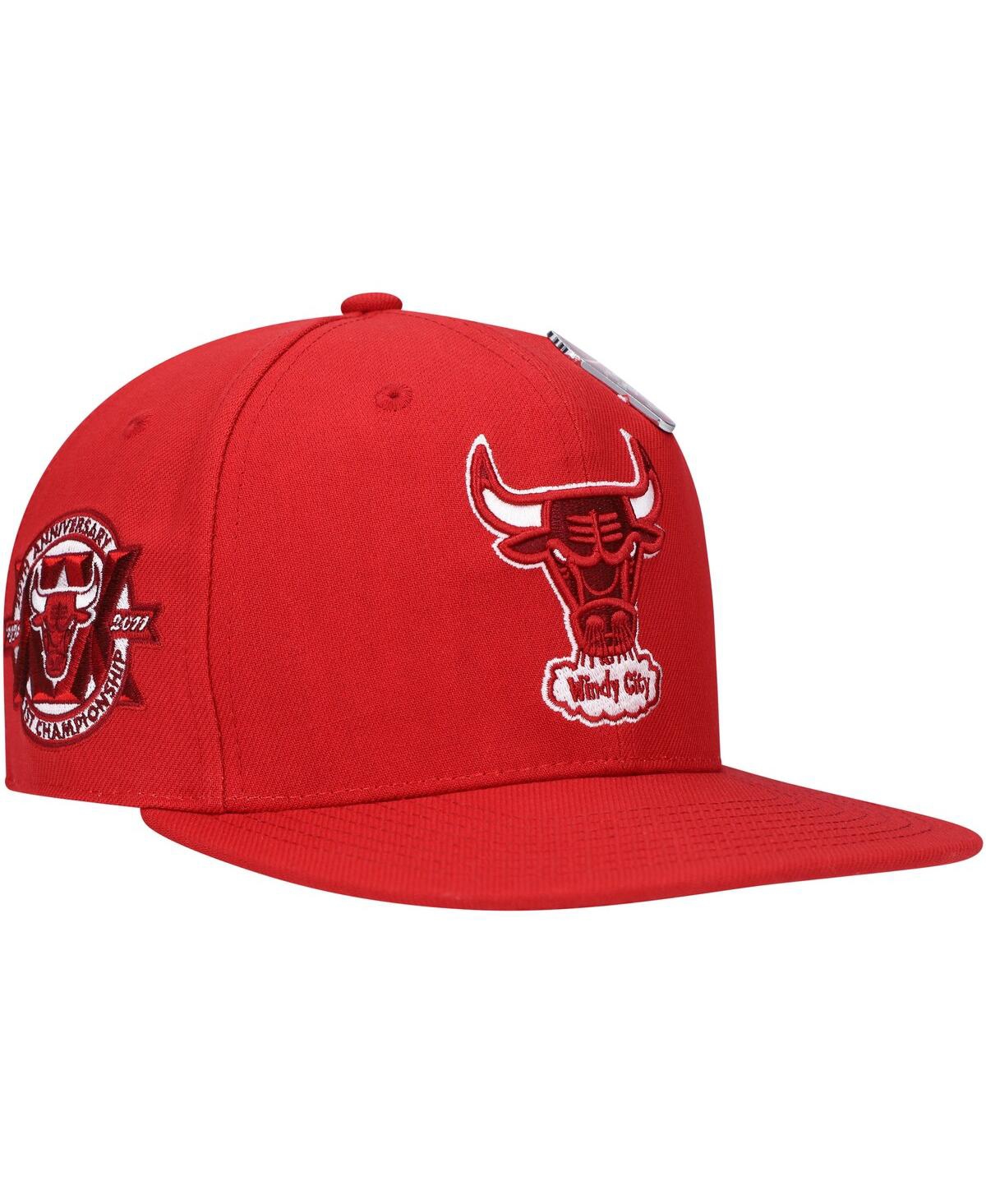 Mitchell & Ness Men's  Red Chicago Bulls Hardwood Classics 20th Anniversary Cherry Bomb Fitted Hat