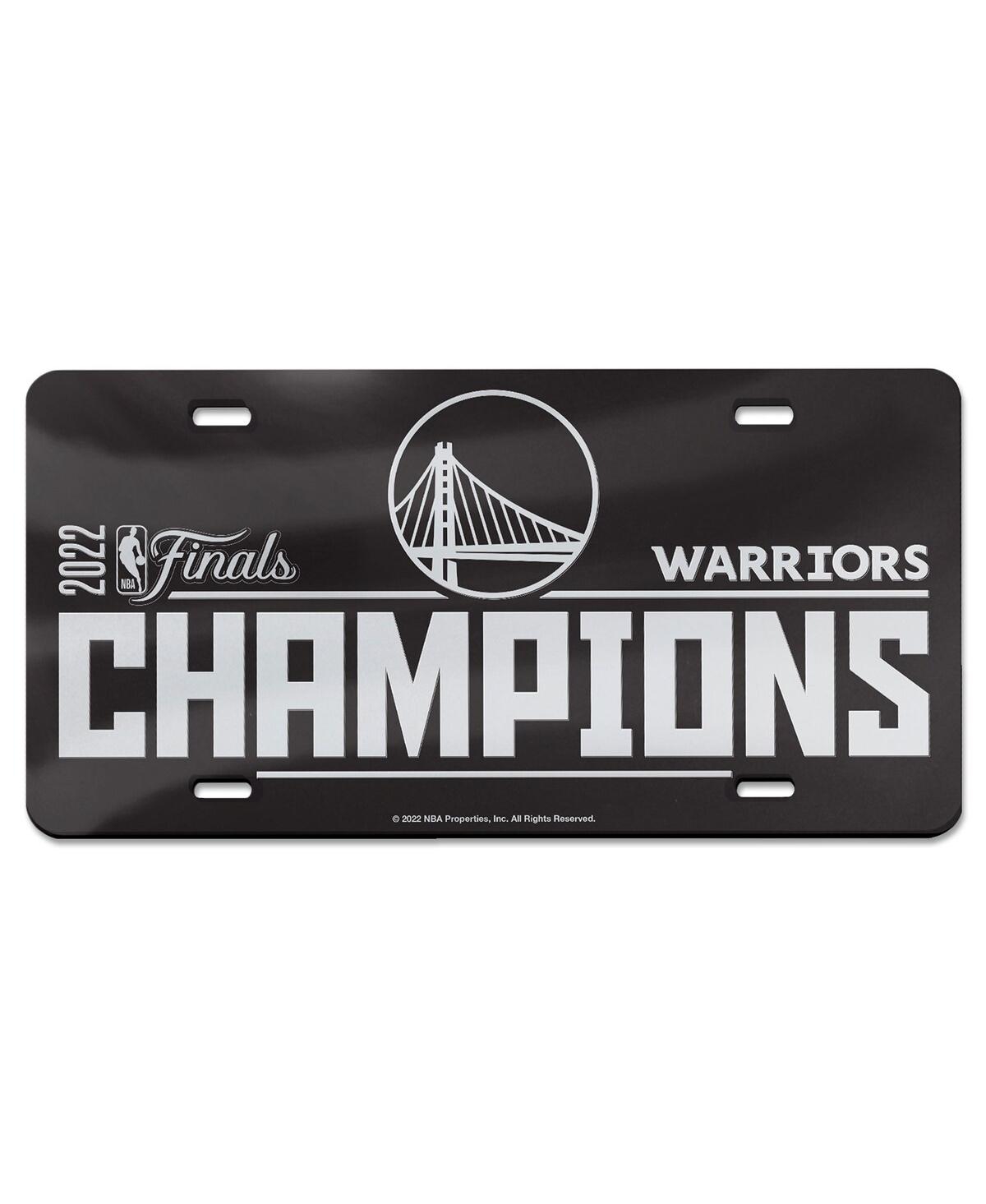 Wincraft Golden State Warriors 2022 Nba Finals Champions Team Metallic Laser Cut Acrylic License Plate In Black