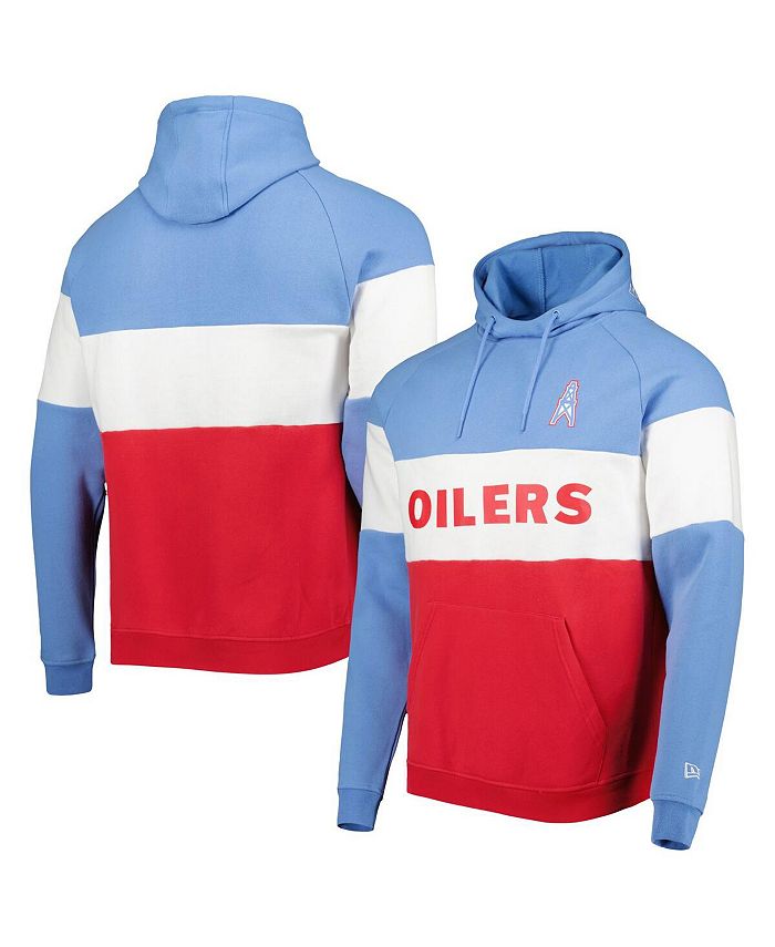 New Era Men s Red Light Blue Houston Oilers Colorblock Throwback