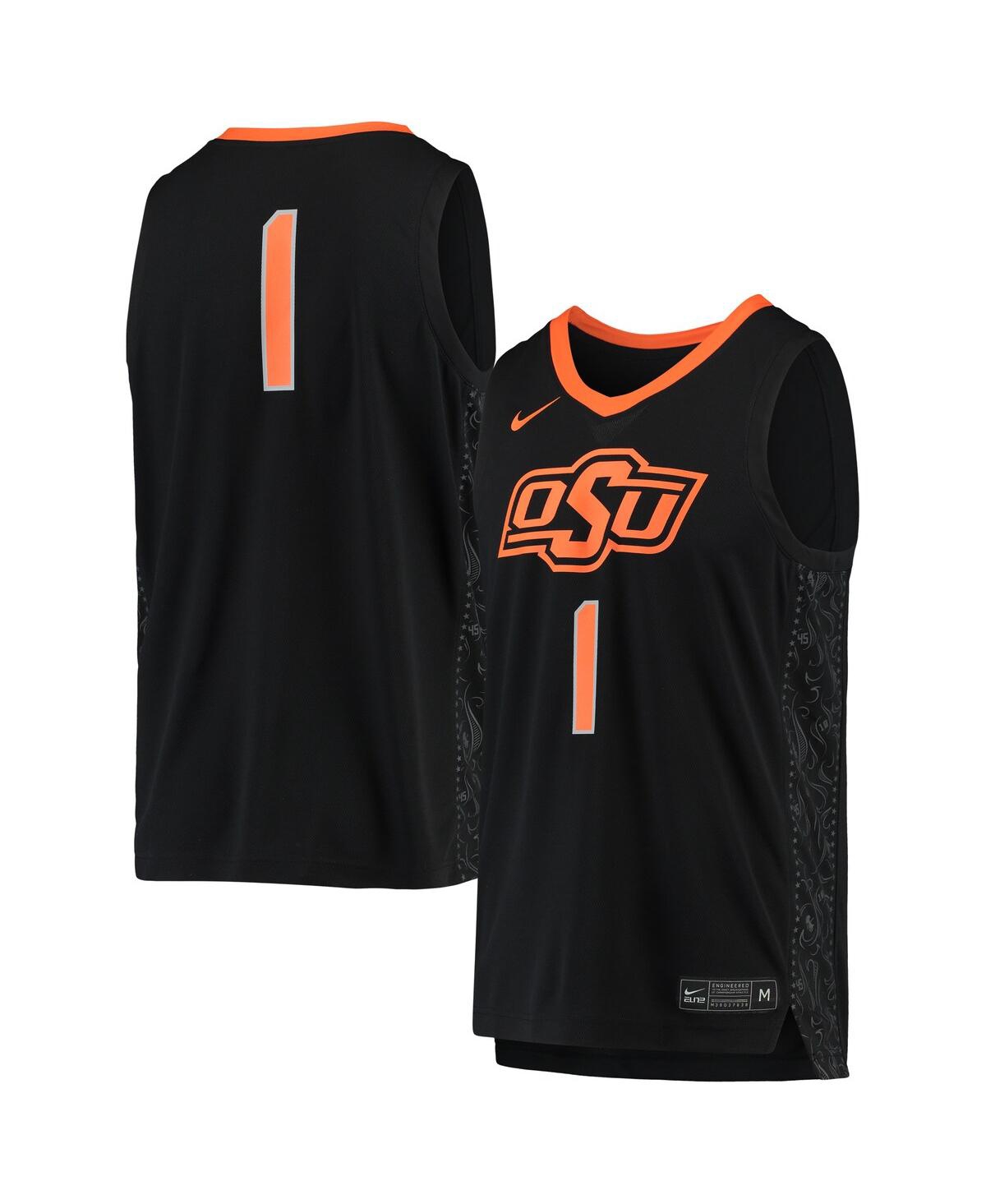 Men's Nike #1Oklahoma State Cowboys Team Replica Basketball Jersey - Black