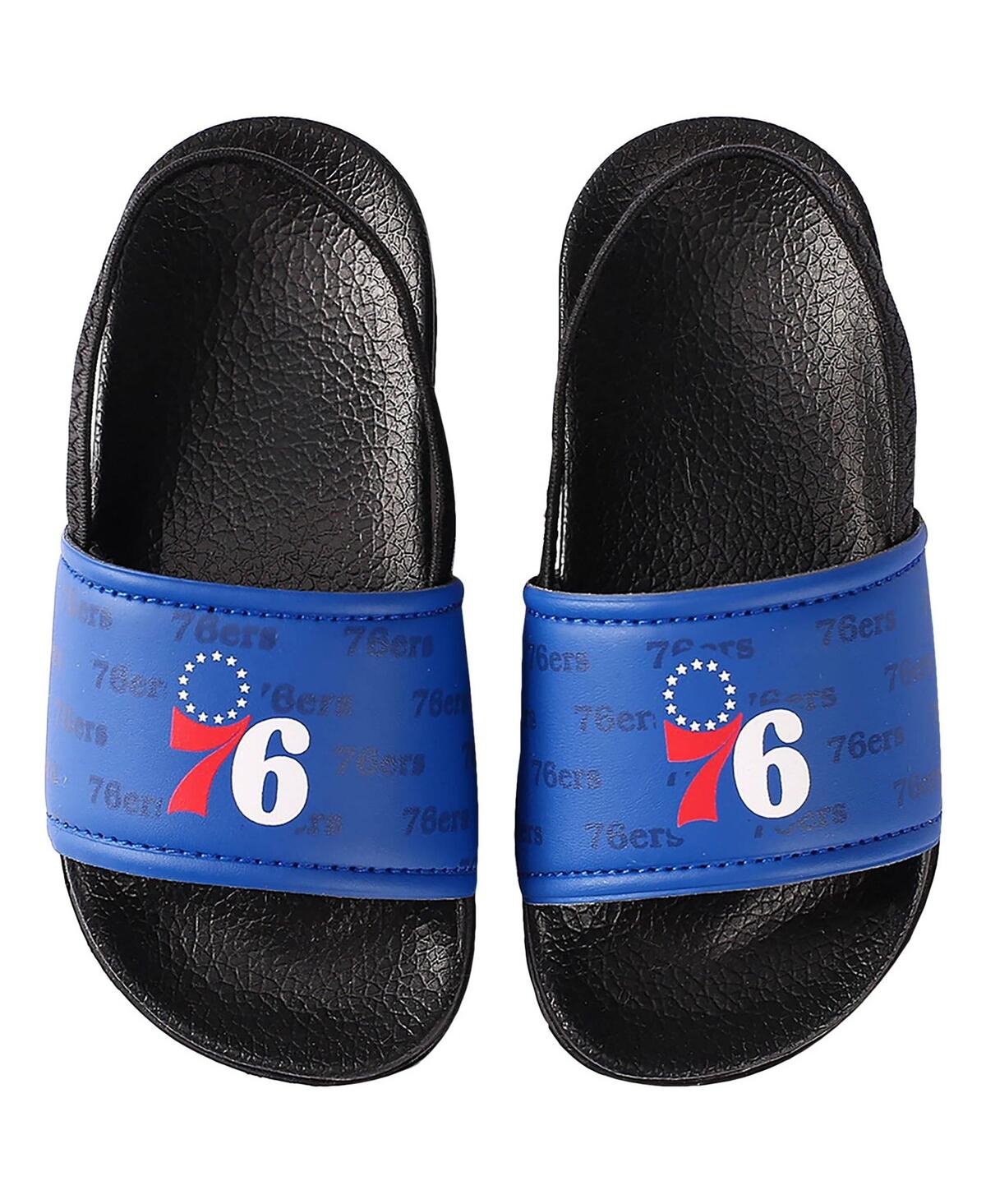Shop Foco Toddler Boys And Girls  Philadelphia 76ers Wordmark Legacy Sandal In Blue