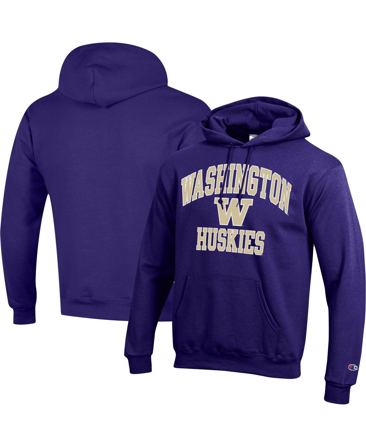 Champion Purple Washington Huskies High Motor Pullover Hoodie In Purple