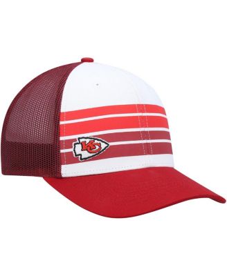 Big Boys and Girls White, Red Kansas City Chiefs Cove Trucker Snapback Hat