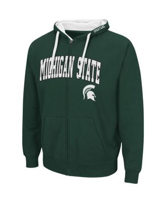 Men's Green Michigan State Spartans Big and Tall Full-Zip Hoodie