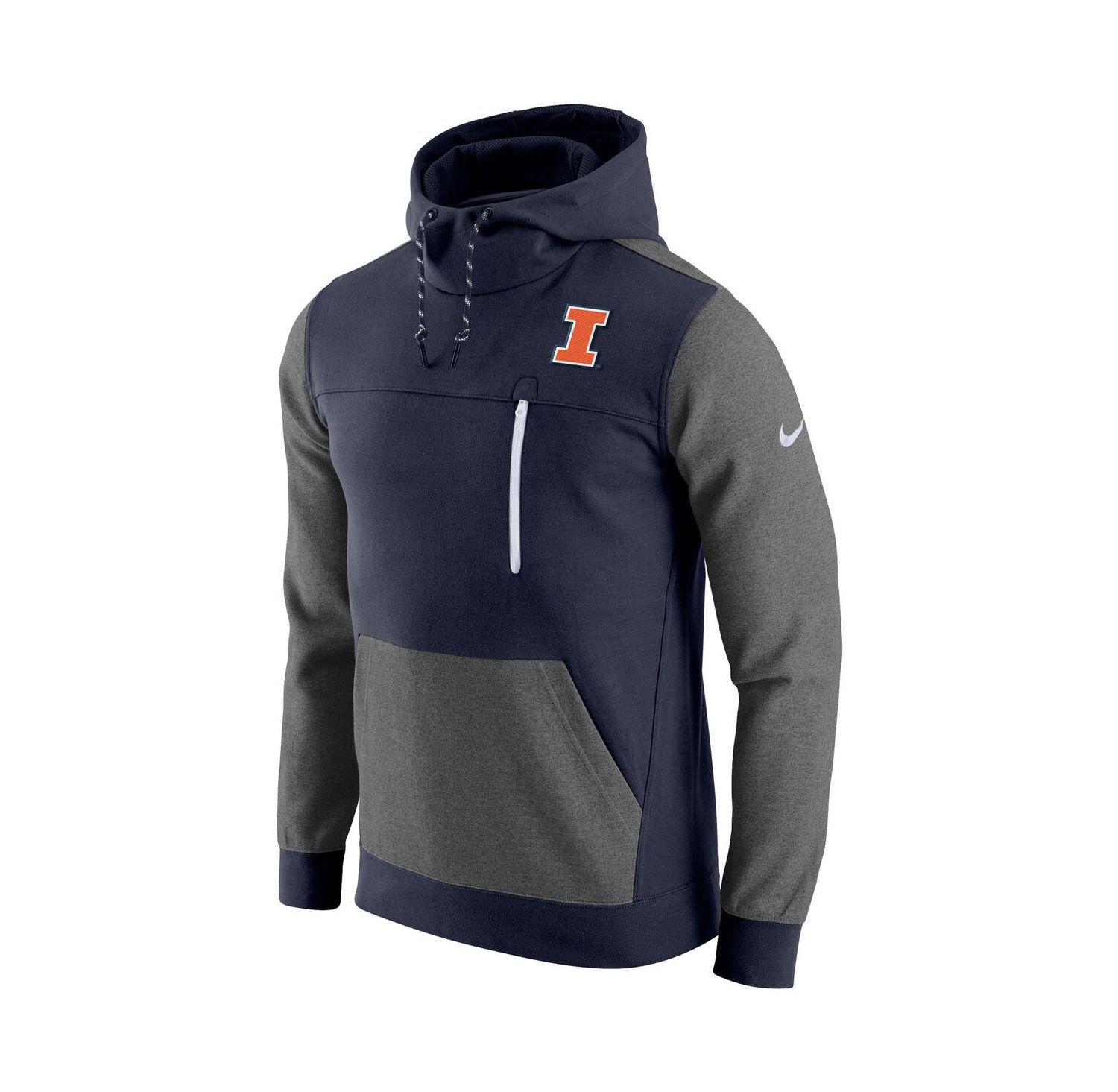 Men's Navy Illinois Fighting Illini Av-15 2.0 Pullover Hoodie