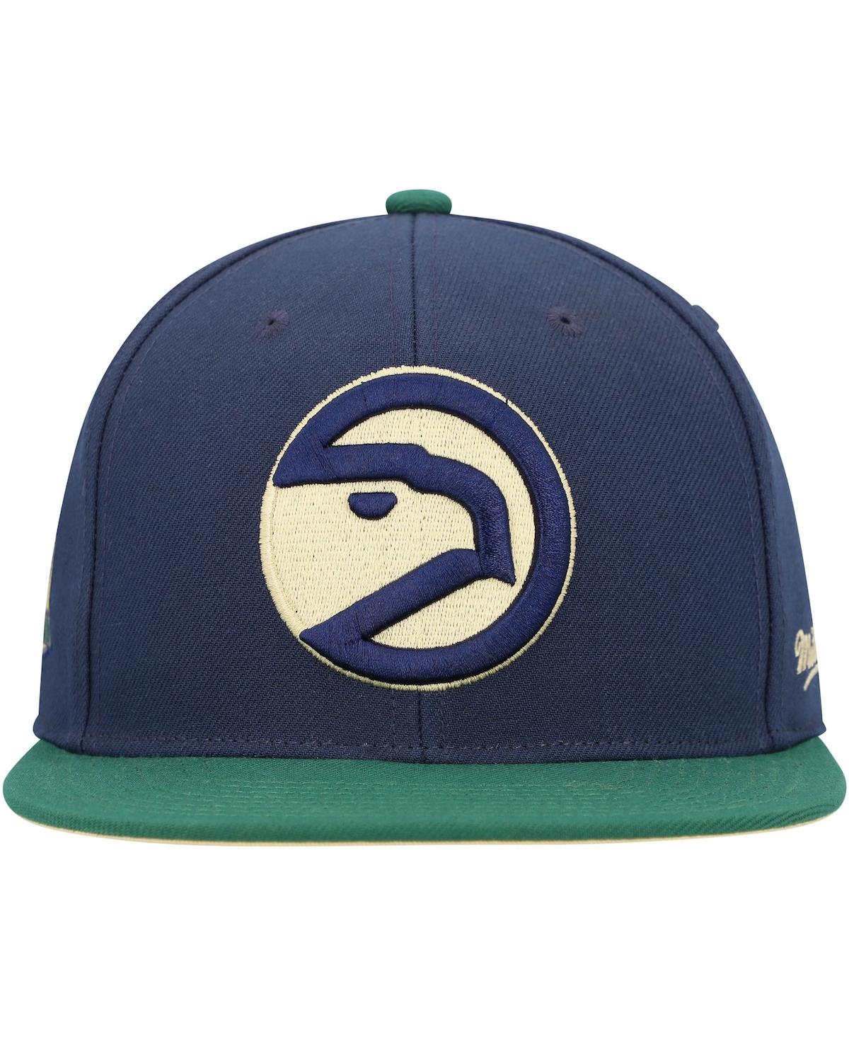 Men's Mitchell & Ness Green Atlanta Hawks 25 Seasons Hardwood Classics Grassland Fitted Hat - Green