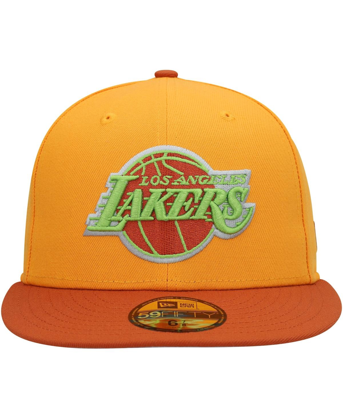 Men's New Era Rust Los Angeles Lakers 59FIFTY Fitted Hat - Rust