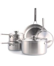 Wolfgang Puck 9-Piece Stainless Steel Cookware Set; Scratch-Resistant Non-Stick Coating
