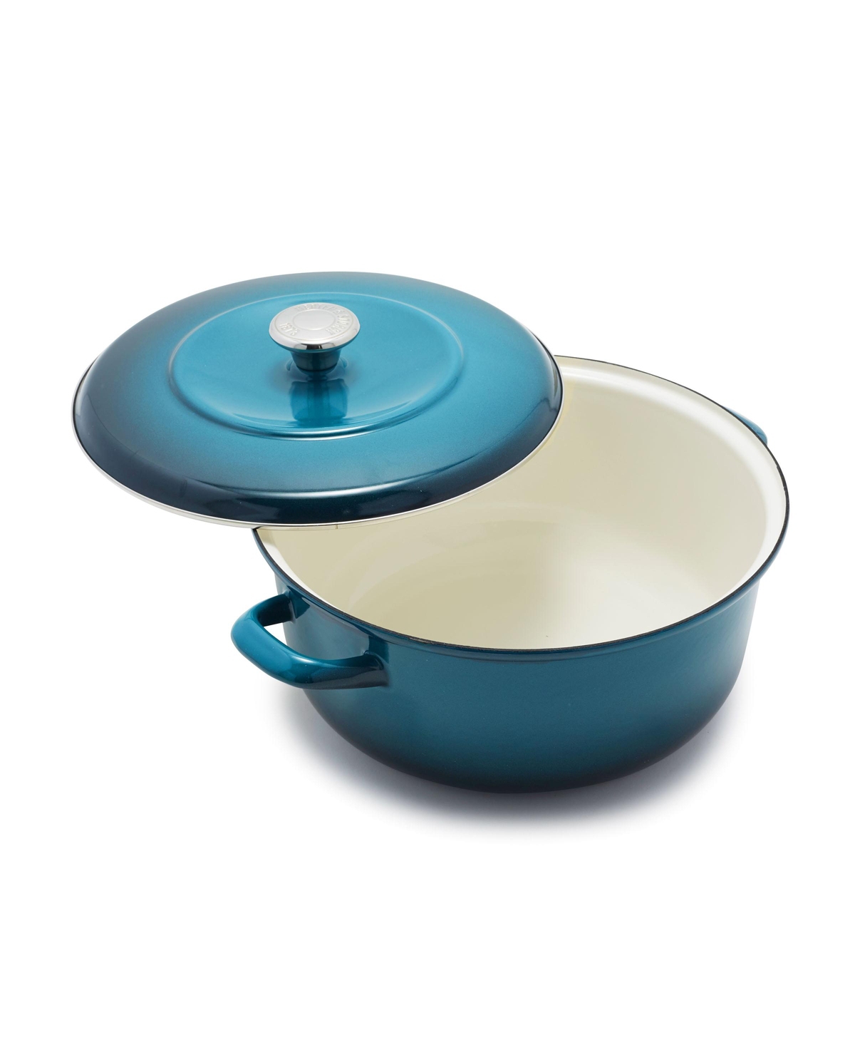 Shop Merten & Storck Enameled Iron 5.3-quart 1873 Dutch Oven In Aegean Teal