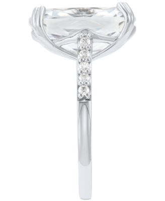 Cubic Zirconia Oval Ring in Sterling Silver (15-5/8 ct. t.w.)