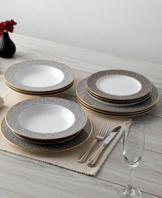 Infinity 4 Piece Dinner Plate Set, Service for 4