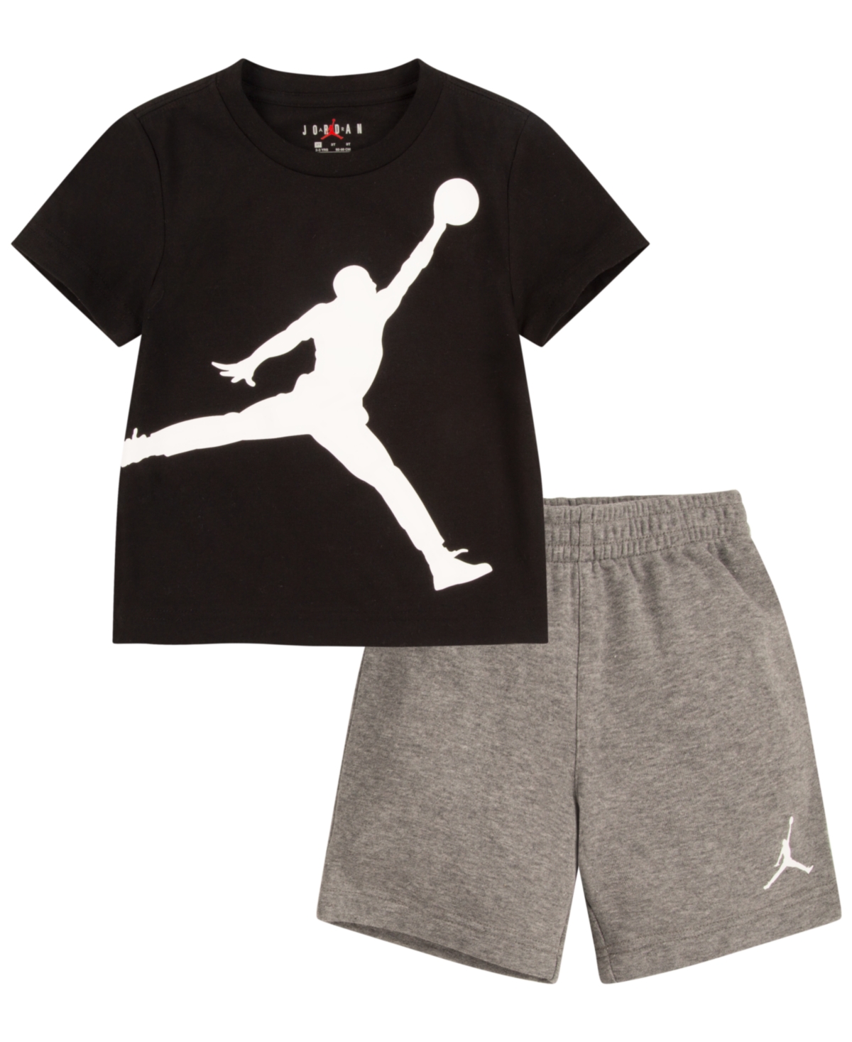 Jordan Kids' Toddler Boys Jumbo Jumpman T-shirt And Shorts, 2 Piece Set In Grey