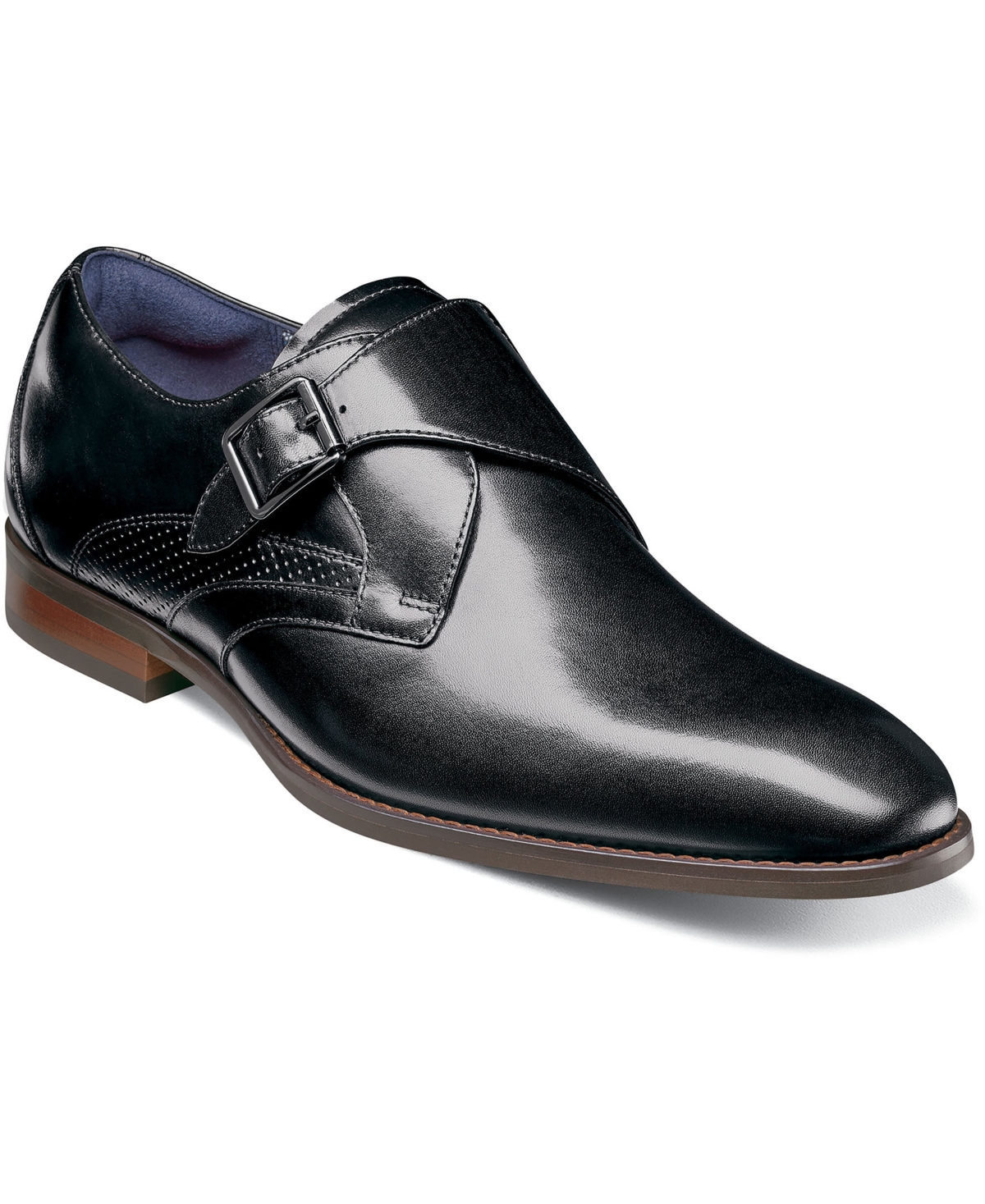 Men's Karcher Plain Toe Monk Strap Slip-On Dress Shoes - Cognac
