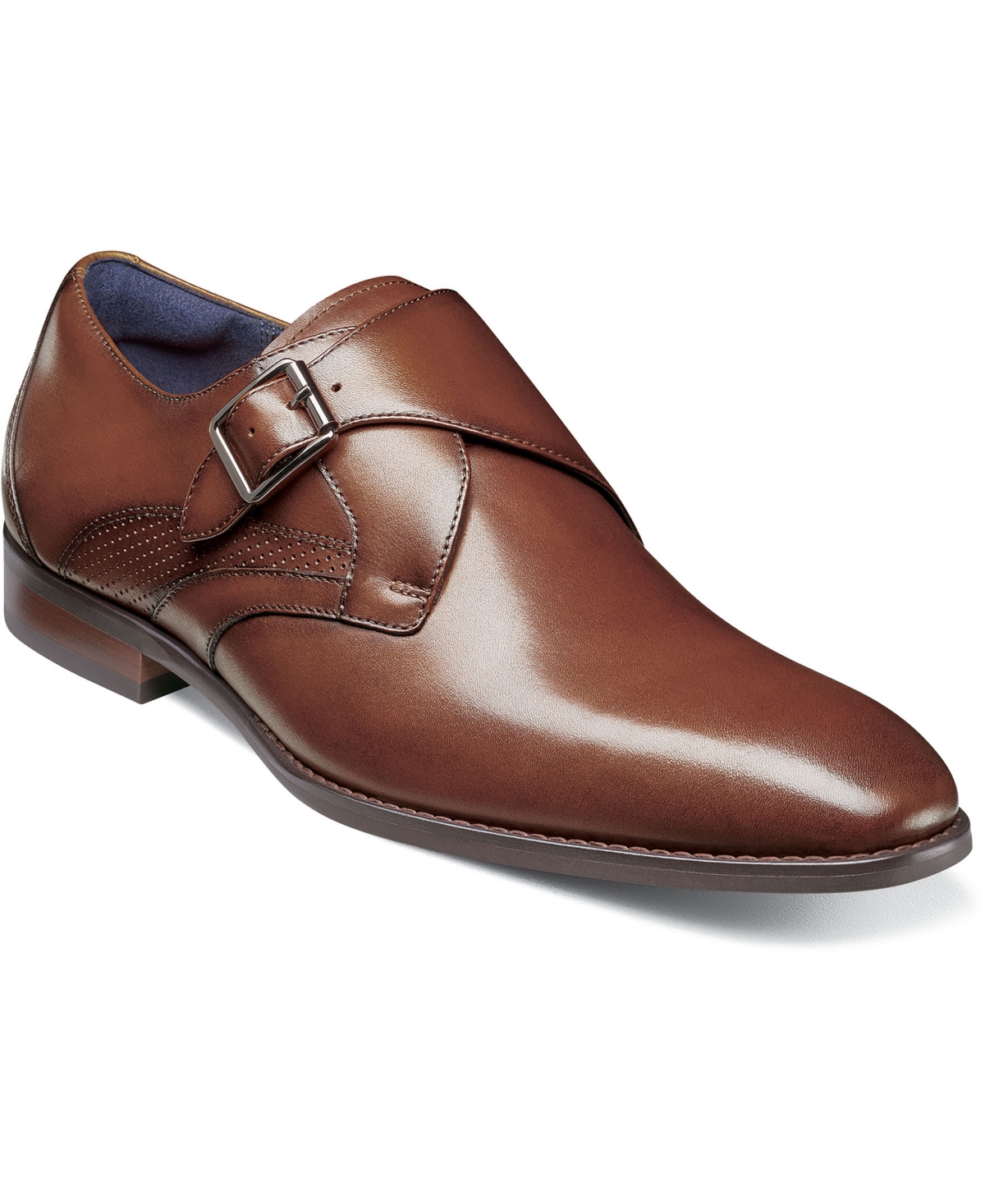 Men's Karcher Plain Toe Monk Strap Slip-On Dress Shoes - Navy