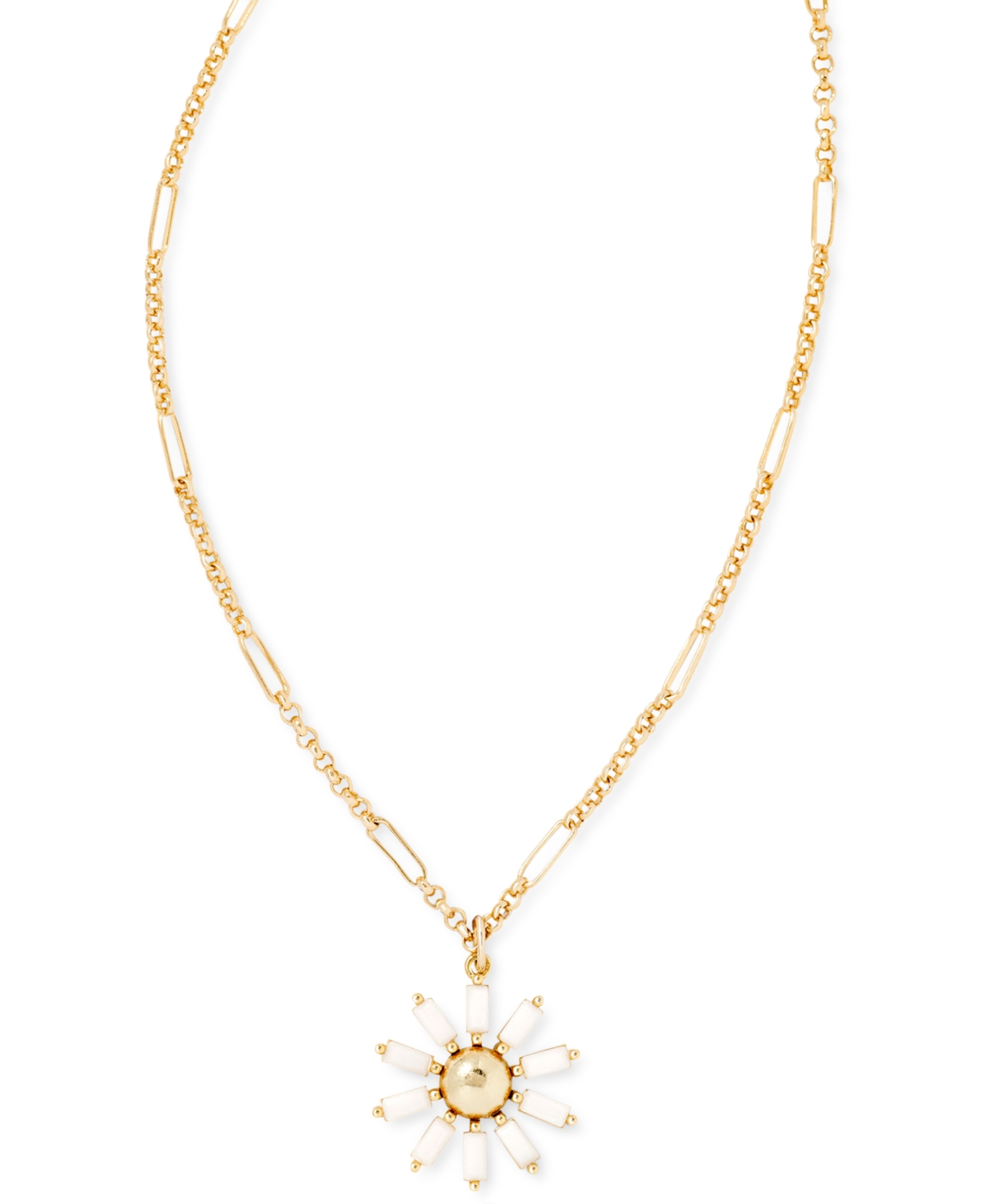 Kendra Scott 14k Gold-Plated White Daisy 19" Adjustable Pendant Necklace