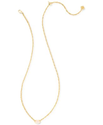 Single Stone 16" Adjustable Pendant Necklace