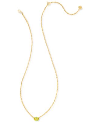 Single Stone 16" Adjustable Pendant Necklace