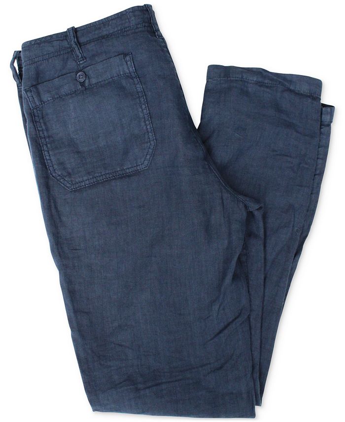 Benson Men's Key West Straight-Fit Solid Linen Pants - Macy's