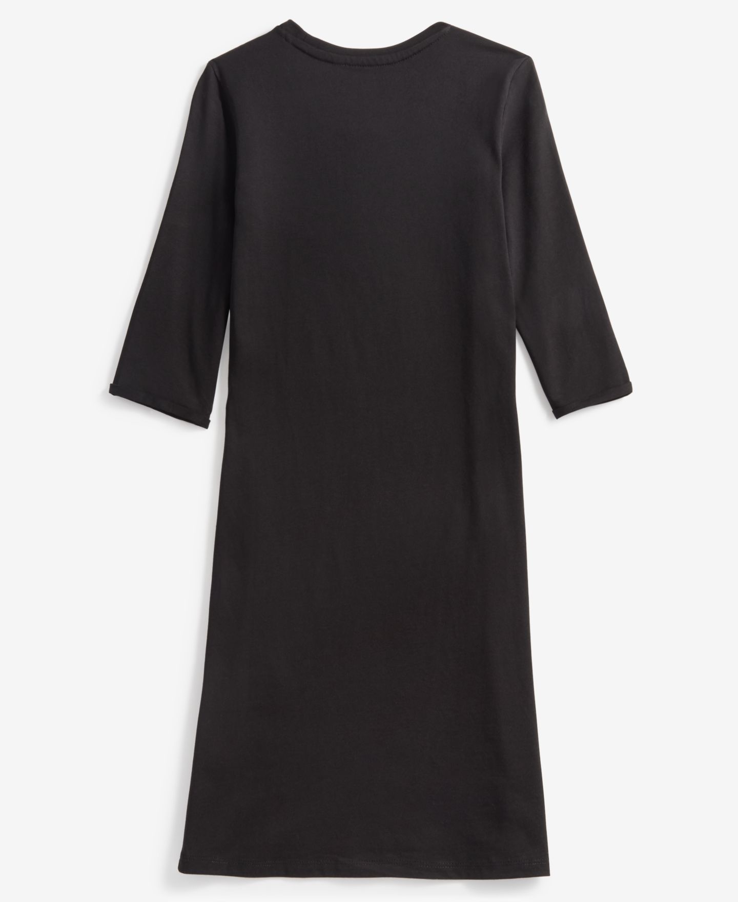 Платье GUESS Triangle Long Sleeve T-shirt Dress для девочек, цвет: Чёрный — фото 4