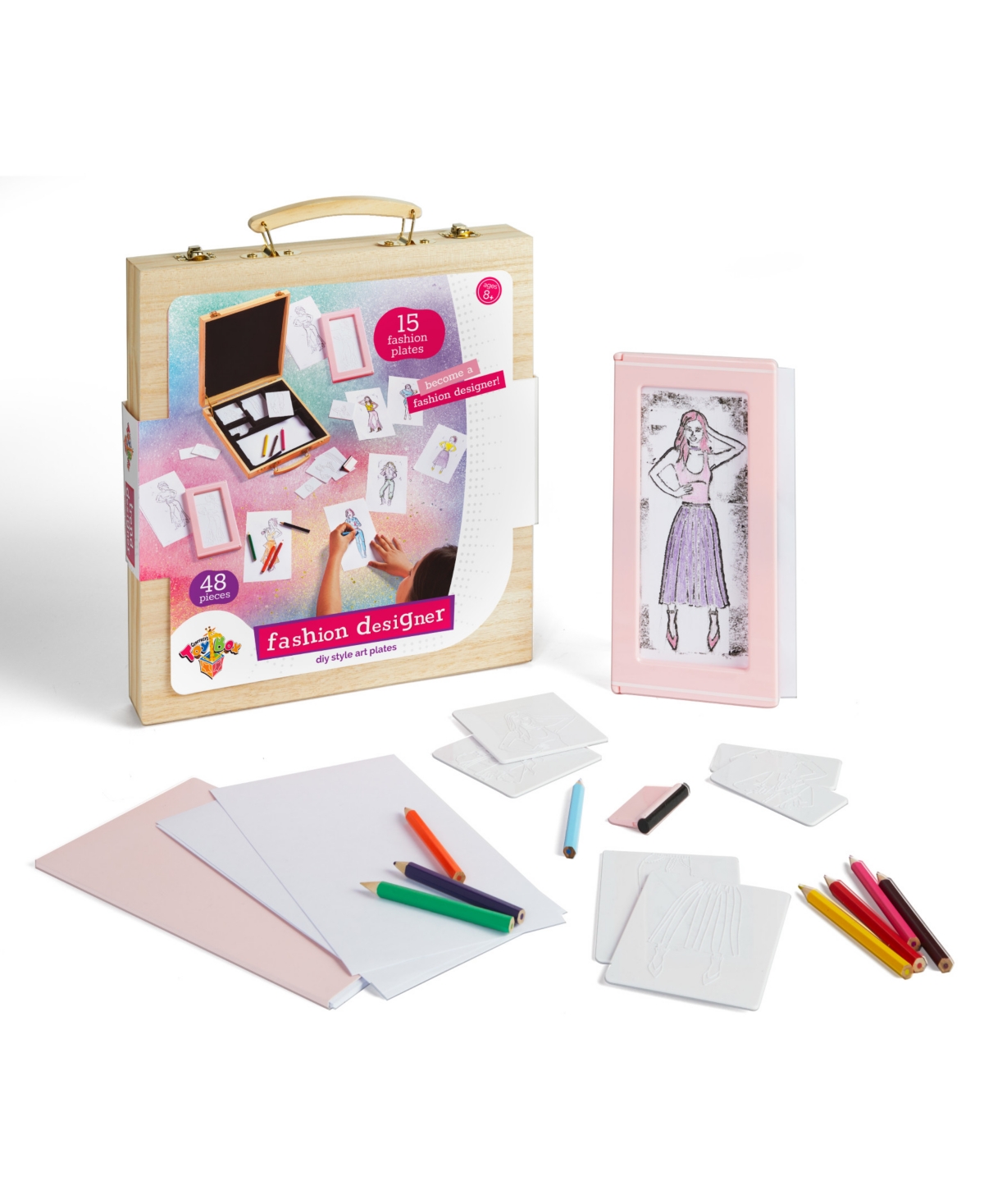 Geoffrey's Toy Box Kids Fashion Designer Activity Drawing Kit Set, Created For Macy's In Pink