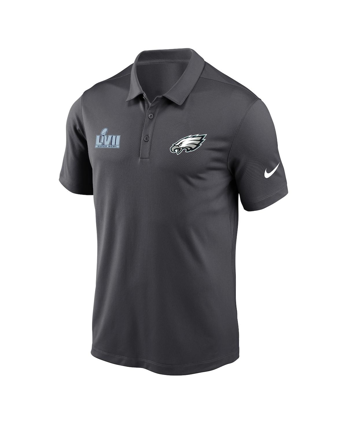 Shop Nike Men's  Anthracite Philadelphia Eagles Super Bowl Lvii Left Chest Polo Shirt