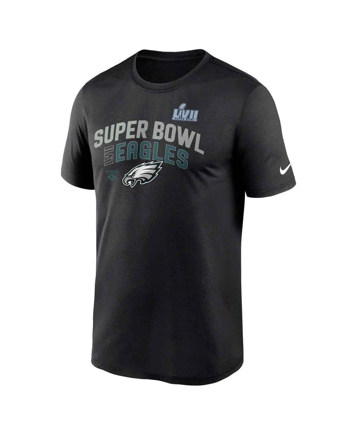 Men's NikePhiladelphia Eagles Super Bowl Lvii Team Logo Lockup T-shirt - Black