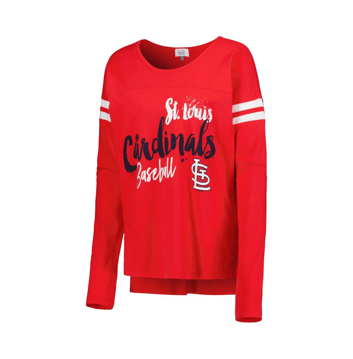 Женская футболка Touch Red St. Louis Cardinals Free Agent Long Sleeve — фото 3