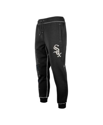 Men's Black Chicago White Sox Team Split Jogger Pants