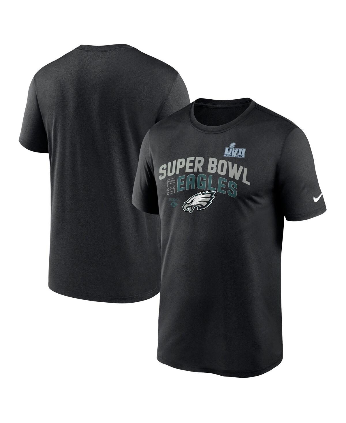 Men's NikePhiladelphia Eagles Super Bowl Lvii Team Logo Lockup T-shirt - Black