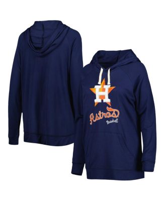 Women's Navy Houston Astros Pre-Game Raglan Pullover Hoodie