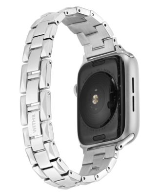 Silver-Tone Stainless Steel Pyramid Bracelet designed for Apple Watch&reg; 42mm (Series 10) & 38/40/41mm