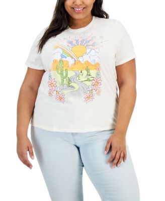 Rebellious One - Plus Size Desert Graphic Short-Sleeve T-Shirt