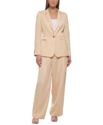 DKNY - Petite Solid Shawl-Collar Single-Button Blazer