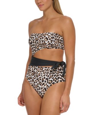 dkny leopard swimsuit