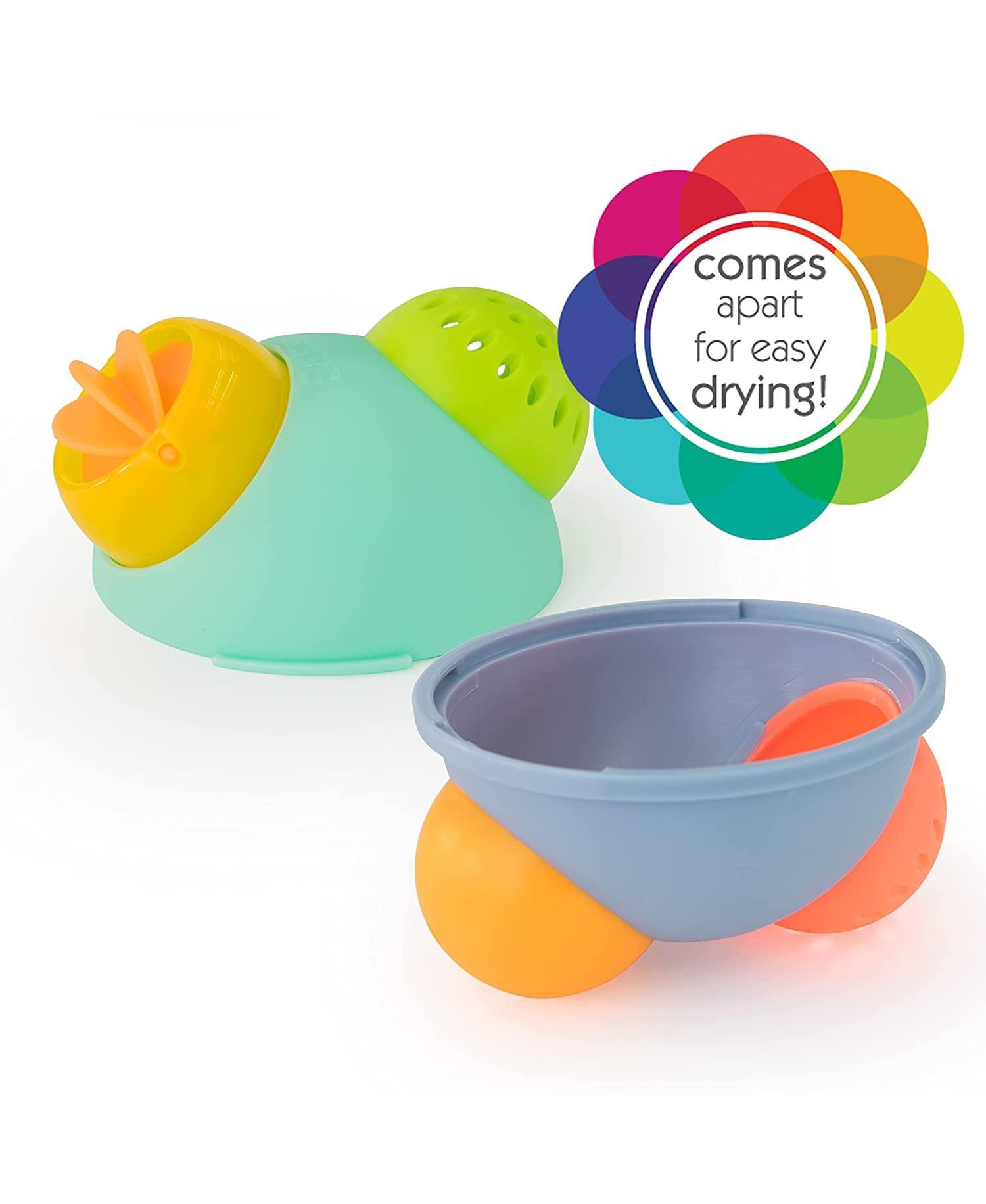 Baby Sassy Discovery Bumpy Ball Bath Toy, High Contrast Colors