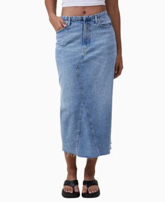 Long denim skirts macy's hotsell