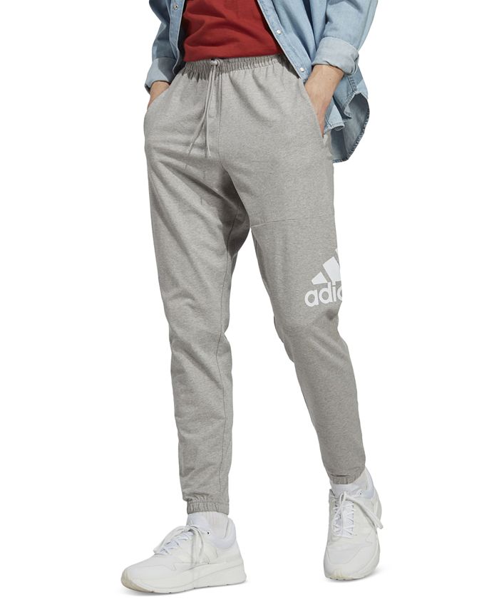 adidas - Men's Essentials Single Jersey Tapered Badge of Sport Joggers