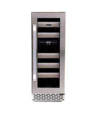 Elite 17 Bottle Stainless Steel Dual Zone Built-in Wine Refrigerator