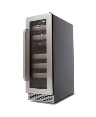 Elite 17 Bottle Stainless Steel Dual Zone Built-in Wine Refrigerator