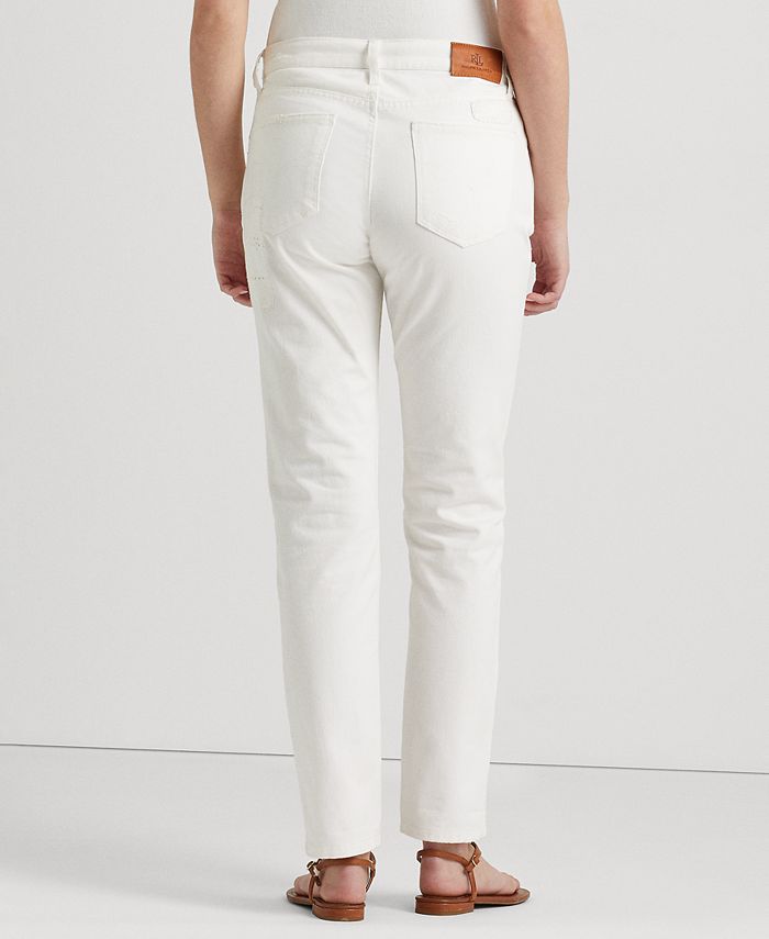 Lauren Ralph Lauren Women's EyeletPatchwork Relaxed Tapered Jeans