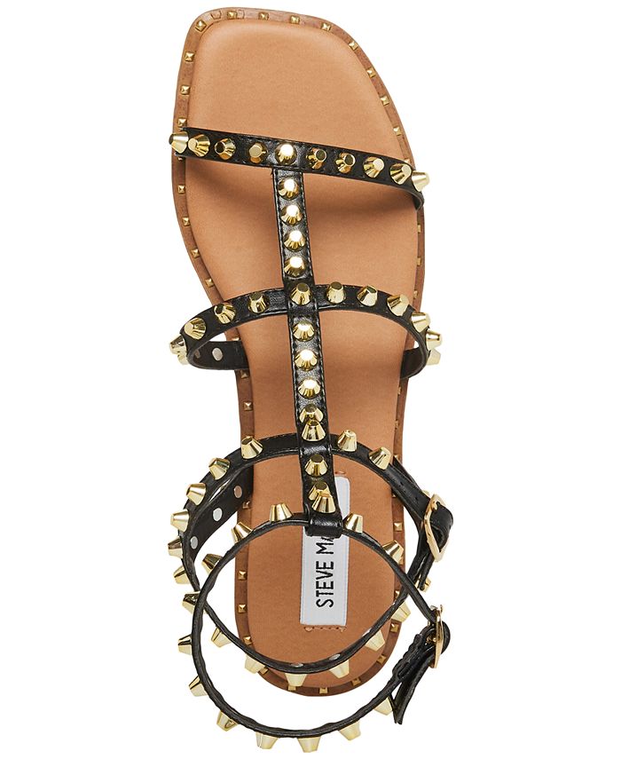 Steve Madden Women's Sunnie Studded Flat Gladiator Sandals - Macy's