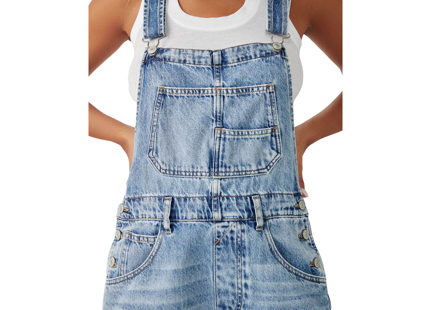 Women's We The Free Ziggy Cotton Adjustable-Straps Shortalls