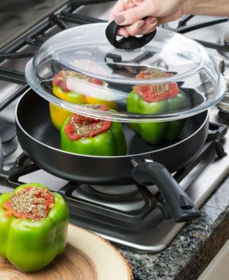 Aluminum 11" Evolve Chicken Fryer with High Dome Glass Lid and Helper Handle