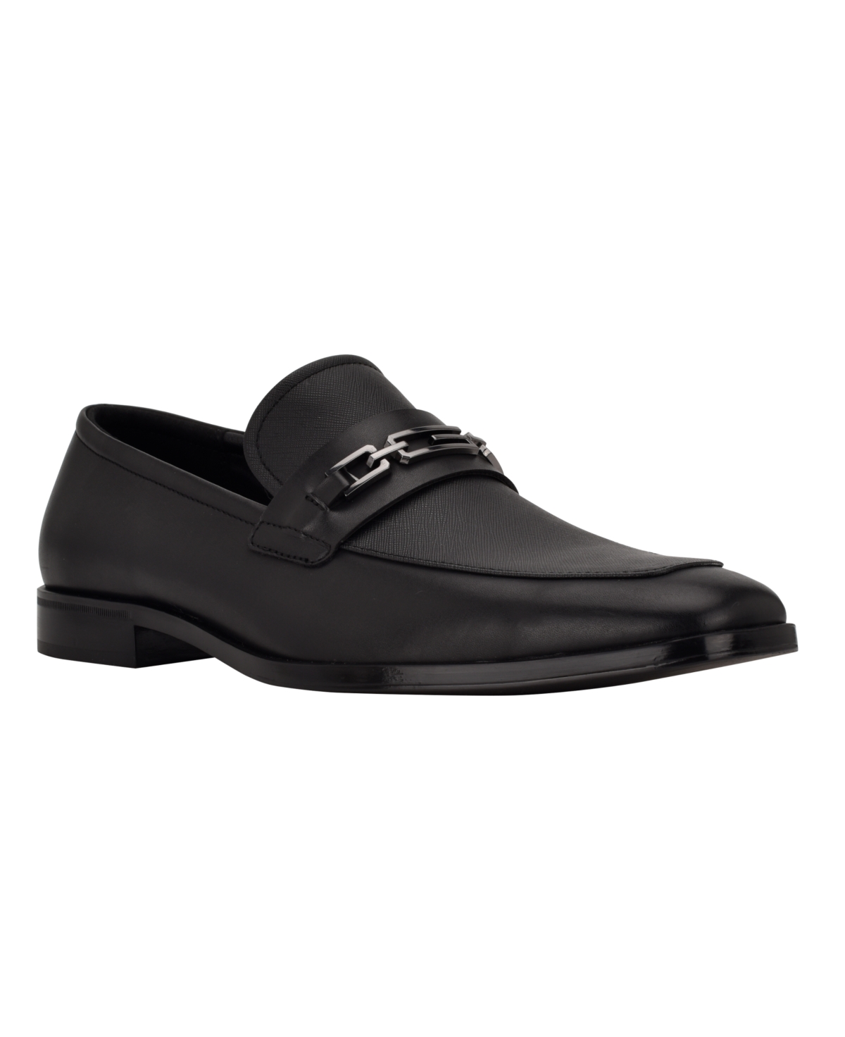 Guess Men's Hunder Square Toe Slip On Dress Loafers Men's Shoes In Black